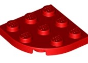 LEGO PLATE 3X3 1/4 CIRCLE  RED 4178428/30357
