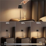 Lampa Led bezprzewodowa stołowa czarna klighten glamour nowoczesna 