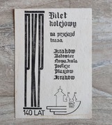 Okazjonalny Specjalny Bilet kolejowy na 140 lat PKP 1847 - 1987 UNIKAT
