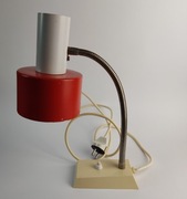 Czerwona lampka biurkowa SIS 861, lata 60. XX w