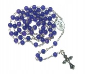 RÓŻANIEC Fioletowe Paciorki szklane