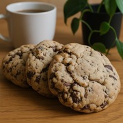 Ciastka chocolate chip cookies z masłem orzechowym - 5 szt.