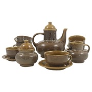 Serwis porcelitowy Nefryt, A. Sadulski, Mirostowice, vintage PRL, 60te