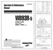 Komatsu WB93R-5 Operators Manual Instrukcja obsługi DTR 