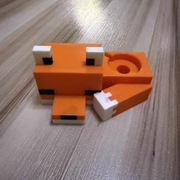 Figurka Minecraft - lis wydrukowany w 3D