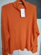 C&A,rudy golf dzianinowy z bukli,L-XL nowy