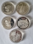 Monety 200000 zł 1991-1992 Ag 925 Zestaw 5 szt