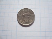 Holandia moneta 25 centów 1967 nikiel