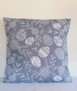 Poszewka świąteczna wielkanoc szare pisanki jajka 40x40cm