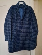 Płaszcz wełniany w pepitkę roz 52 -Bodyflirt