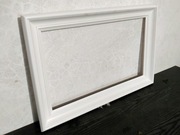 Rama drewniana frezowana biała 60x40 cm