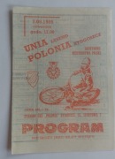 DMP 89 Polonia Unia Leszno żużel program 