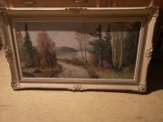 Stary obraz Widok na jezioro 