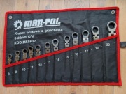 Klucze oczkowe z grzechotką MAR-POL 8-22mm.
