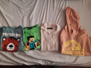 Zestaw 4 bluzek z krótkim rękawem w rozmiarze 122/128