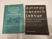 2 książki - Słownik wyrazów bliskoznacznych + Autorzy naszych lektur