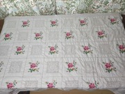 Ręcznie haftowany obrus z mereżką 160x115