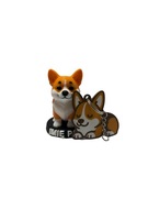 Figurka Pies Corgi z imieniem twojego psa + Brelok gratis - Wydruk 3D