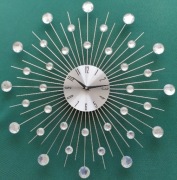 Zegar Ścienny Na Baterie 50CM Koło Kryształki