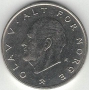 Norwegia 1 korona krone 1983 - 25 mm - nr 4