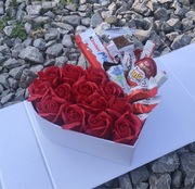 Słodki box prezent słodyczy zestaw flower 