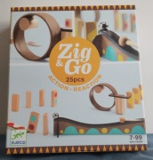 Djeco Zig & Go 25 Klocki Drewniane Tor Kulkowy Reakcja Łańcuchowa
