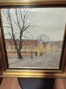 Obraz olejny przedwojenny.