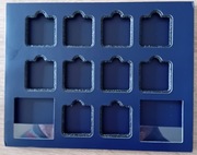 Szablon monet na 10 monet i 2 przegródek na certyfikaty 