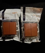 2szt KARLIK MINI 63MWP-2 Łącznik podwójny 10A, Terakota