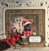 KARTKA ŚWIĄTECZNA handmade do koperty- personalizowana, ręcznie robiona