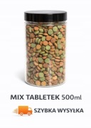 Zestaw pokarmu dla ryb akwariowych Mix tabletek Słoik 500ml Spirulina