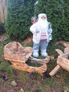 Sanki sanie drewniane dekoracje ogrodowe 