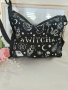 Miękka Gotycka torebka na ramię -Czarno biała 