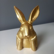 ZŁOTY ZAJĄC KRÓLIK WIELKANOCNY FIGURKA OZDOBA