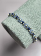 Niebieska bransoletka stal nierdzewna 