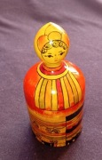 Drewniana lalka - pojemnik typu Matrioszka. CCCP.