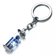 Brelok z różą zielony do kluczy