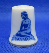 Naparstek Kolekcjonerski Porcelanowy Danmark Dania Mała Syrenka 