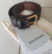 PASEK BALAGAN CIEMNY BRĄZ 100% SKÓRA NOWY ONE SIZE