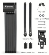 Blokada rowerowa składana West Biking zapięcie zabezpieczenie