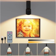 Wewnętrzna lampa ścienna LED regulowana bezprzewodowa czarna pilot