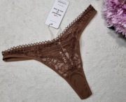 Scandale eco lingerie, koronkowe majtki, stringi, brązowe rozmiar S NOWE