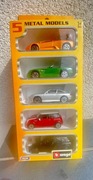 BBURAGO Street Cars Zestaw 5 aut 1:43 Metalowe Modele Samochodów