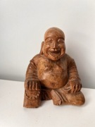 Budda, ciężka, drewniana figurka 