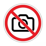 Znak zakaz fotografowania 10 cm
