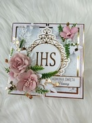 Luksusowa kartka komunijna 3d niestandardowa okiennica Pamiątka Komunii 