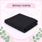 Single Jersey materiał do szycia 2,2 x 1,8m czarny
