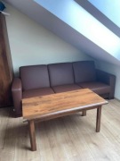 Brązowy tapczan Black Red White 