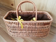 Wiklinowy kosz/torebka na zakupy. Polska wiklina, nowy!