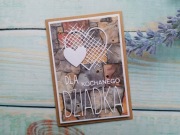 Kartka "Dla Kochanego Dziadka" #2 + zakładka gratis, A6, handmade 